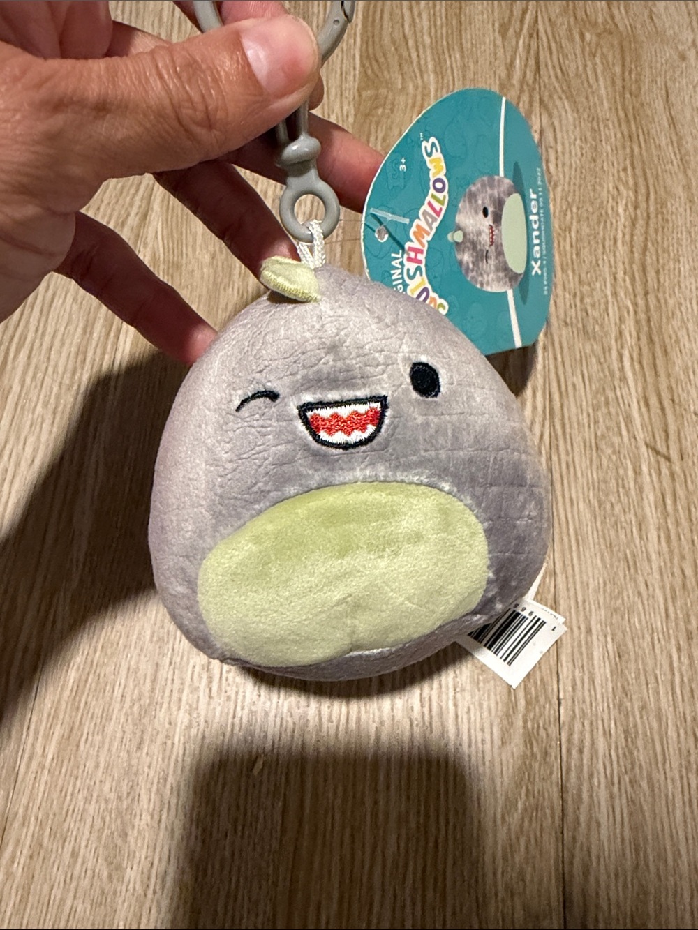 Squishmallows Xander The T-Rex Dinosaur Clip-On 3.5in NWT